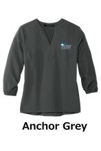 Load image into Gallery viewer, MCMC Apparel - Embroidered Mercer+Mettle® Women's Stretch Crepe 3/4-Sleeve Blouse