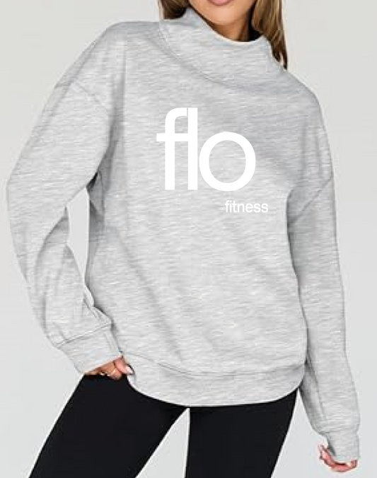 FLO Fitness Oversized Mock Neck Pullover