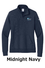 Load image into Gallery viewer, MCMC Apparel - Embroidered Nike Ladies Club Fleece Sleeve Swoosh 1/2-Zip