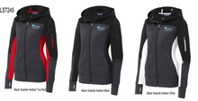 Load image into Gallery viewer, MCMC Apparel - Embroidered Sport-Tek Ladies Tech Fleece Colorblock Full-Zip Hooded Jacket