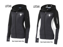 Load image into Gallery viewer, Murray County Ambulance - Printed Sport-Tek Ladies Tech Fleece Colorblock Full-Zip Hooded Jacket