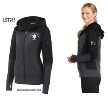 Load image into Gallery viewer, Murray County Ambulance - Printed Sport-Tek Ladies Tech Fleece Colorblock Full-Zip Hooded Jacket