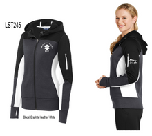 Load image into Gallery viewer, Murray County Ambulance - Printed Sport-Tek Ladies Tech Fleece Colorblock Full-Zip Hooded Jacket