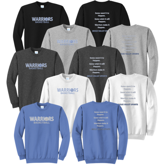 2024 SVS Warrior Baseball : Port & Company® Core Fleece Crewneck Sweatshirt