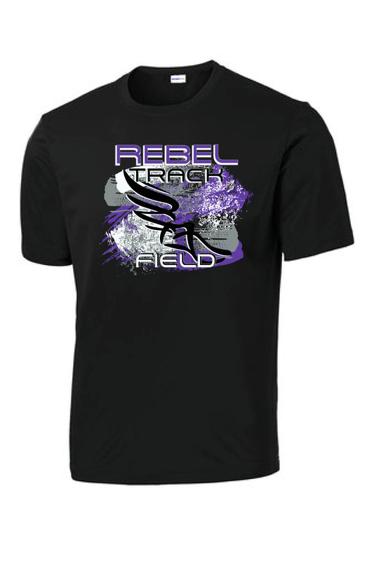 MCC Rebels Track & Field SportTek Tshirt - BLACK