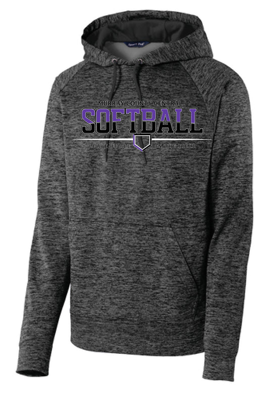 MCC Rebels Softball SportTek Electric Heather Sweatshirt - GREY/BLACK