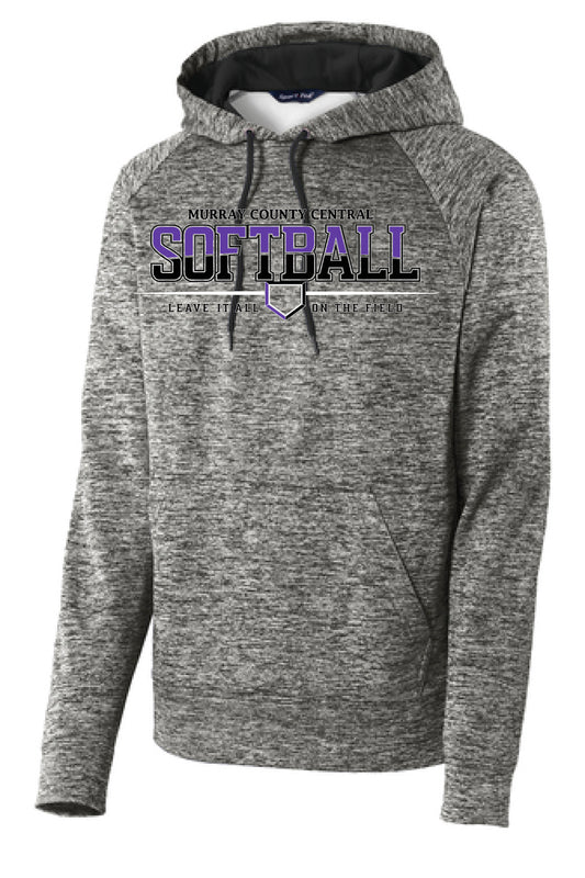 Rebels Softball SportTek Electric Heather Sweatshirt - BLACK