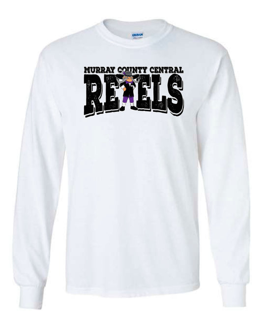 MCC Rebels Rudy Gildan Long Sleeve - White