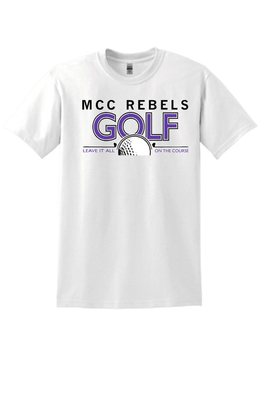 MCC Rebels Golf Gildan Tshirt - White