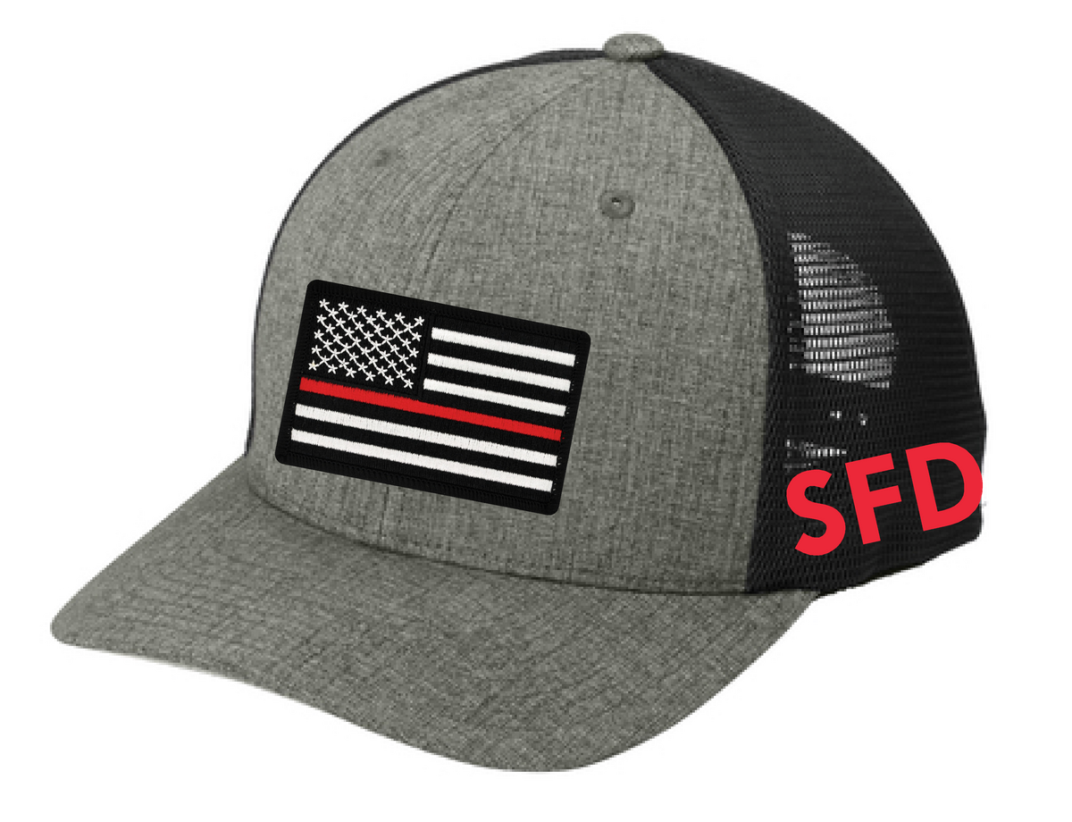 Slayton Fire Department Port Authority® Flexfit 110® Mesh Cap Grey/Black