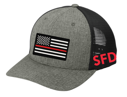 Slayton Fire Department Port Authority® Flexfit 110® Mesh Cap Grey/Black