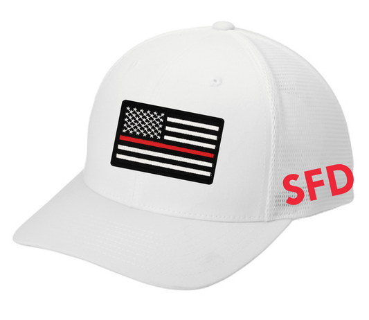 Slayton Fire Department Port Authority® Flexfit 110® Mesh Cap White