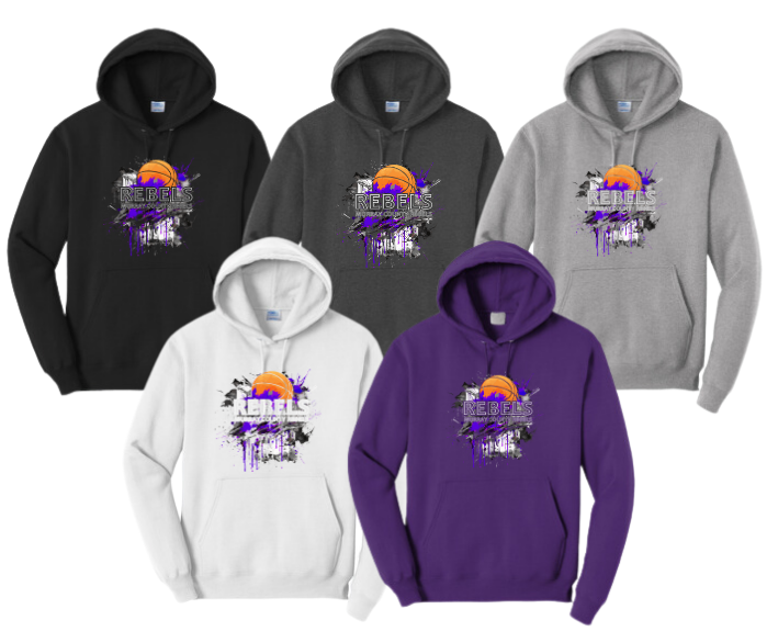 MCC 2023 Basketball : Port & Company® Core Fleece Pullover Hooded Sweatshirt (BB Splotch)