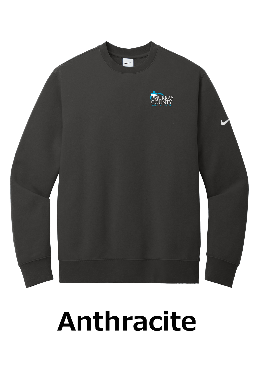 MCMC Apparel - Embroidered Nike Club Fleece Sleeve Swoosh Crew