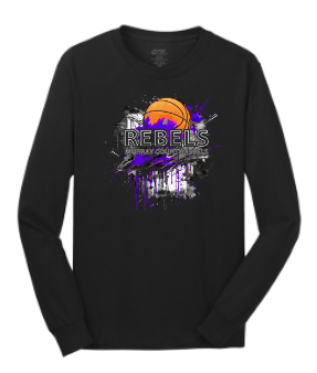 MCC 2023Basketball : Port & Company® Long Sleeve Core Cotton Tee (BB Splotch)