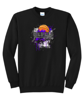 MCC 2023 Basketball  : Port & Company® Core Fleece Crewneck Sweatshirt (BB Splotch)