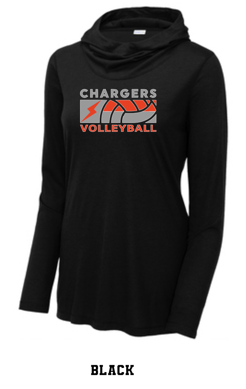 WWG Volleyball 2023 : Sport-Tek ® Ladies PosiCharge ® Tri-Blend Wicking Long Sleeve Hoodie