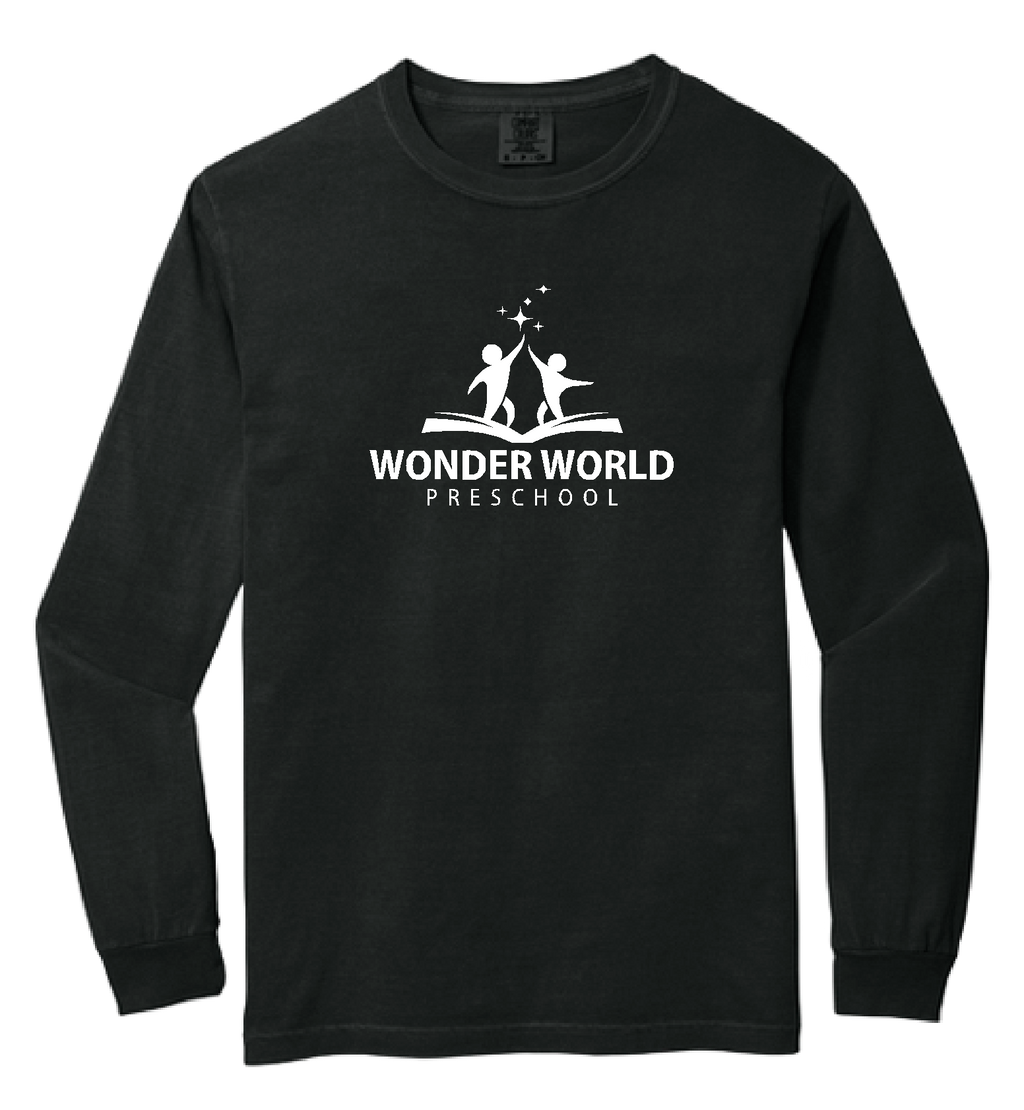 Wonder World Preschool Adult Comfort Colors Ring spun Long Sleeve Shirt