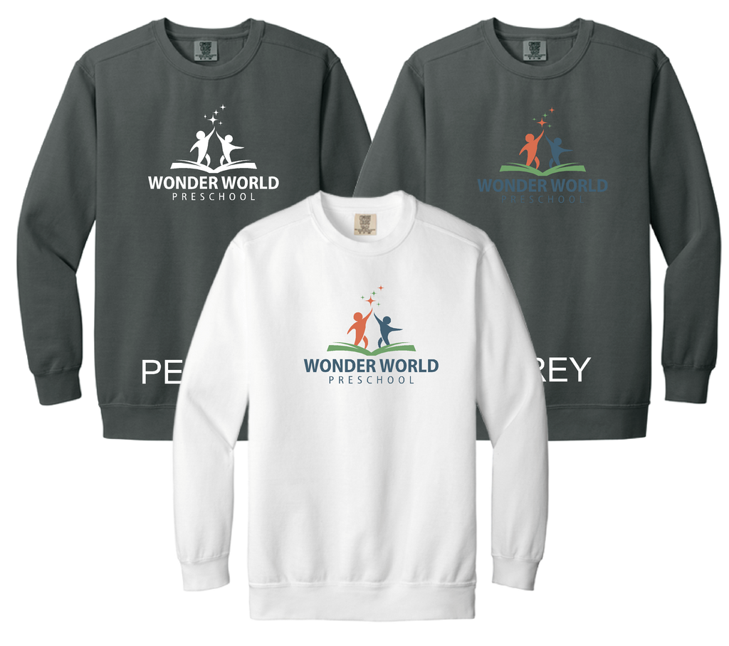 Wonder World Preschool Adult Comfort Colors® Ring Spun Crewneck Sweatshirt