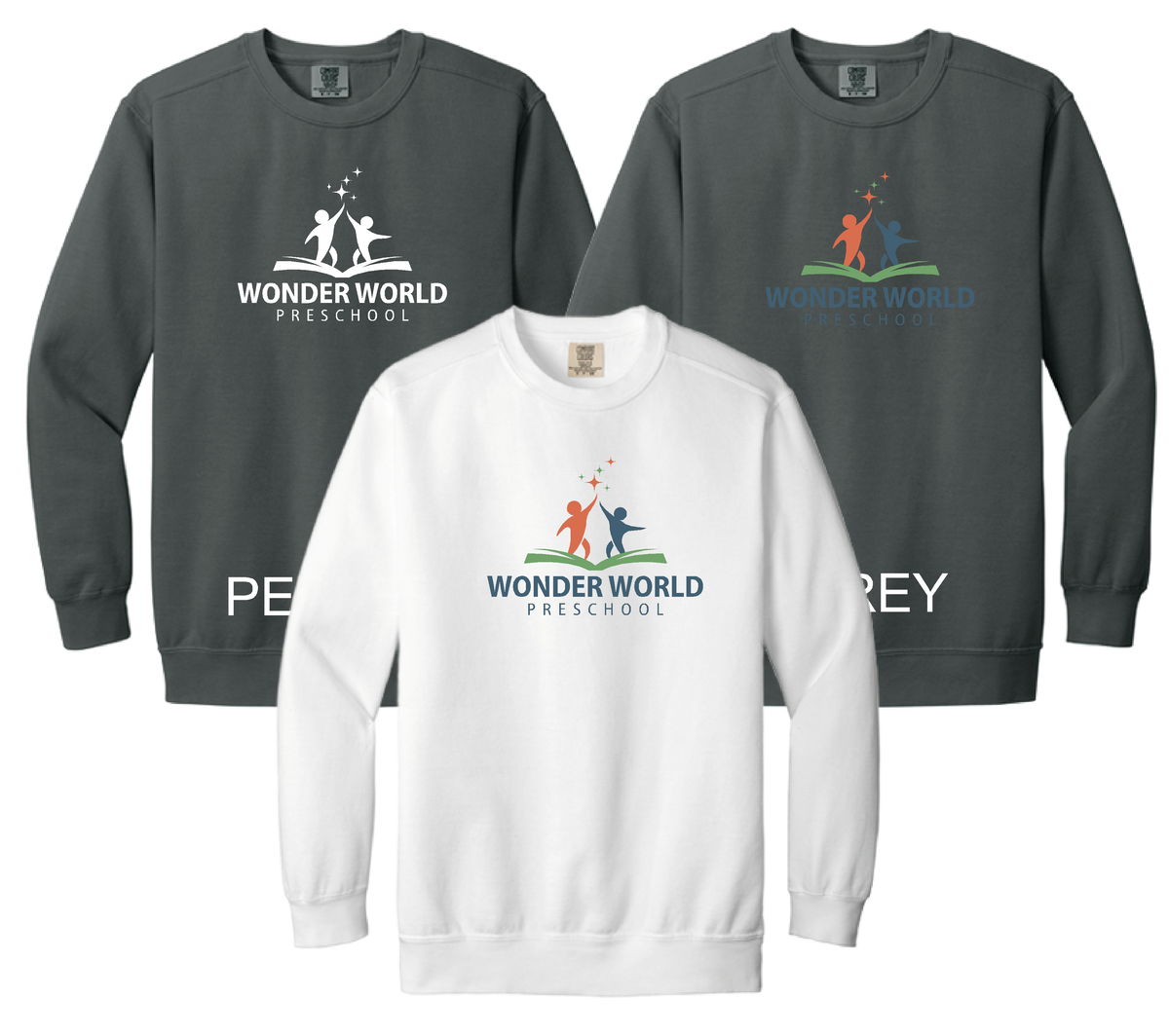 Wonder World Preschool Adult Comfort Colors® Ring Spun Crewneck Sweatshirt