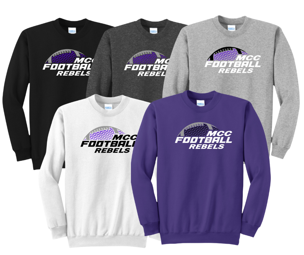 MCC 2023 Football : Port & Company® Core Fleece Crewneck Sweatshirt