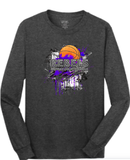 MCC 2023Basketball : Port & Company® Long Sleeve Core Cotton Tee (BB Splotch)