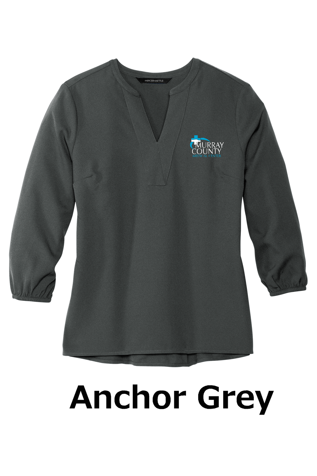MCMC Apparel - Embroidered Mercer+Mettle® Women's Stretch Crepe 3/4-Sleeve Blouse