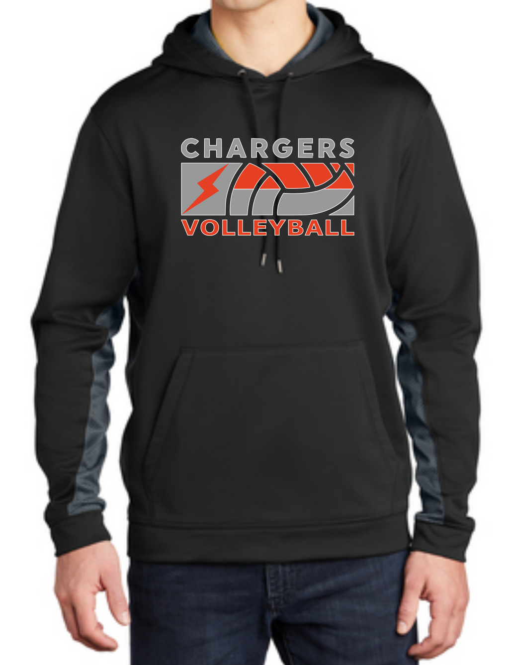WWG Volleyball 2023 : Sport-Tek® Sport-Wick® CamoHex Fleece Colorblock Hooded Pullover