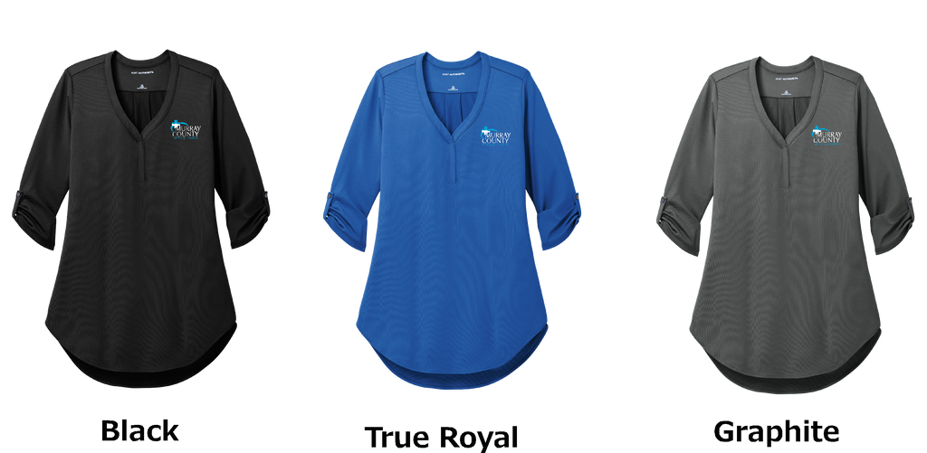 MCMC Apparel - Embroidered Port Authority® Ladies City Stretch 3/4-Sleeve Tunic