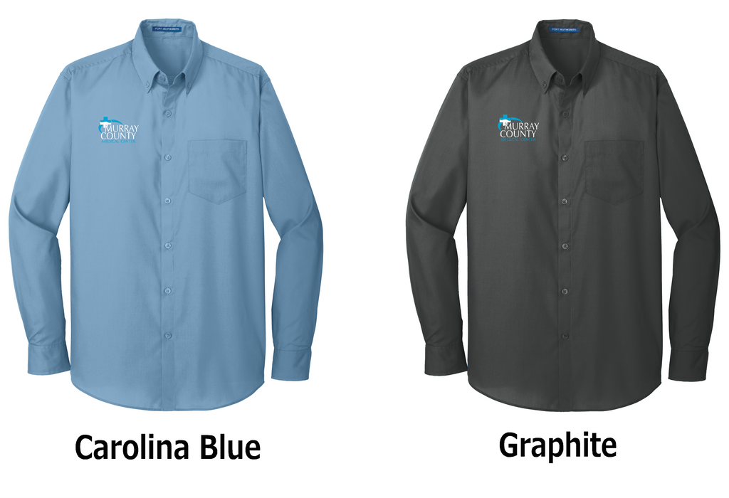 MCMC Apparel - Embroidered Port Authority® Long Sleeve Carefree Poplin Shirt