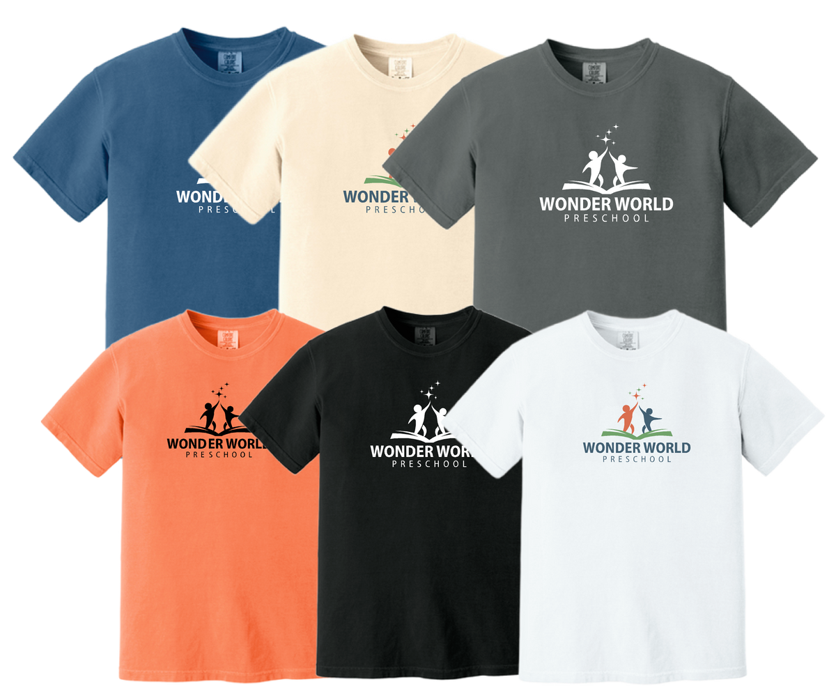 Wonder World Preschool Adult Comfort Colors T-Shirt