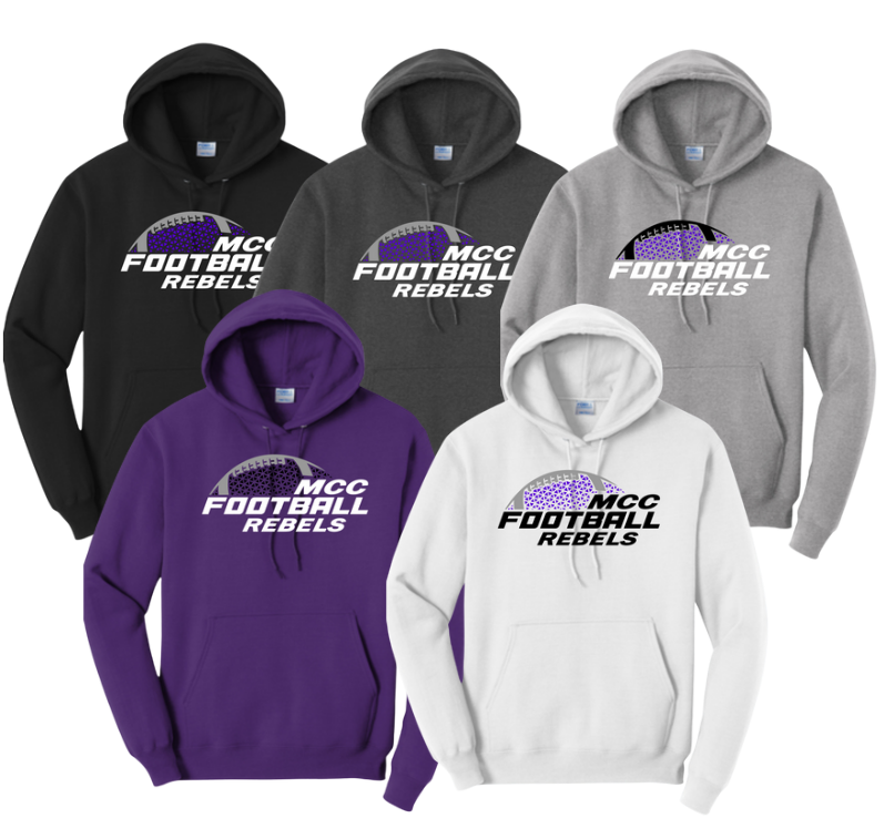 MCC 2023 Football : Port & Company® Core Fleece Pullover Hooded Sweatshirt