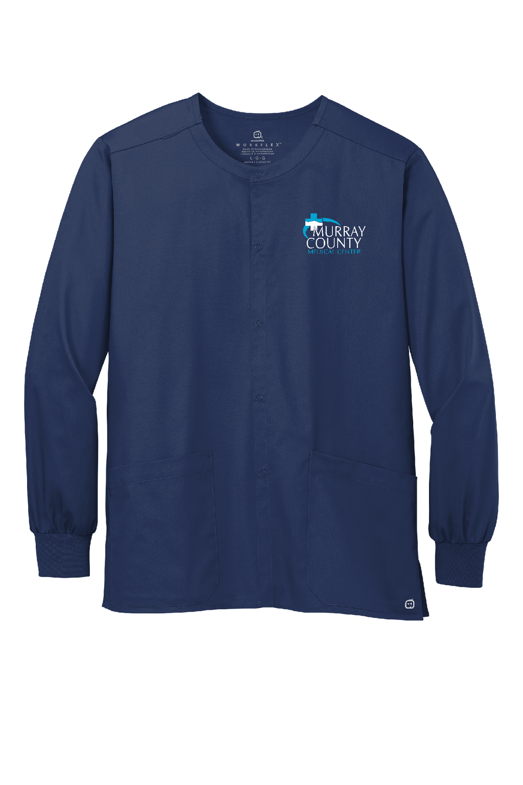 MCMC Apparel - Embroidered Wink® Unisex WorkFlex Snap-Front Scrub Jacket