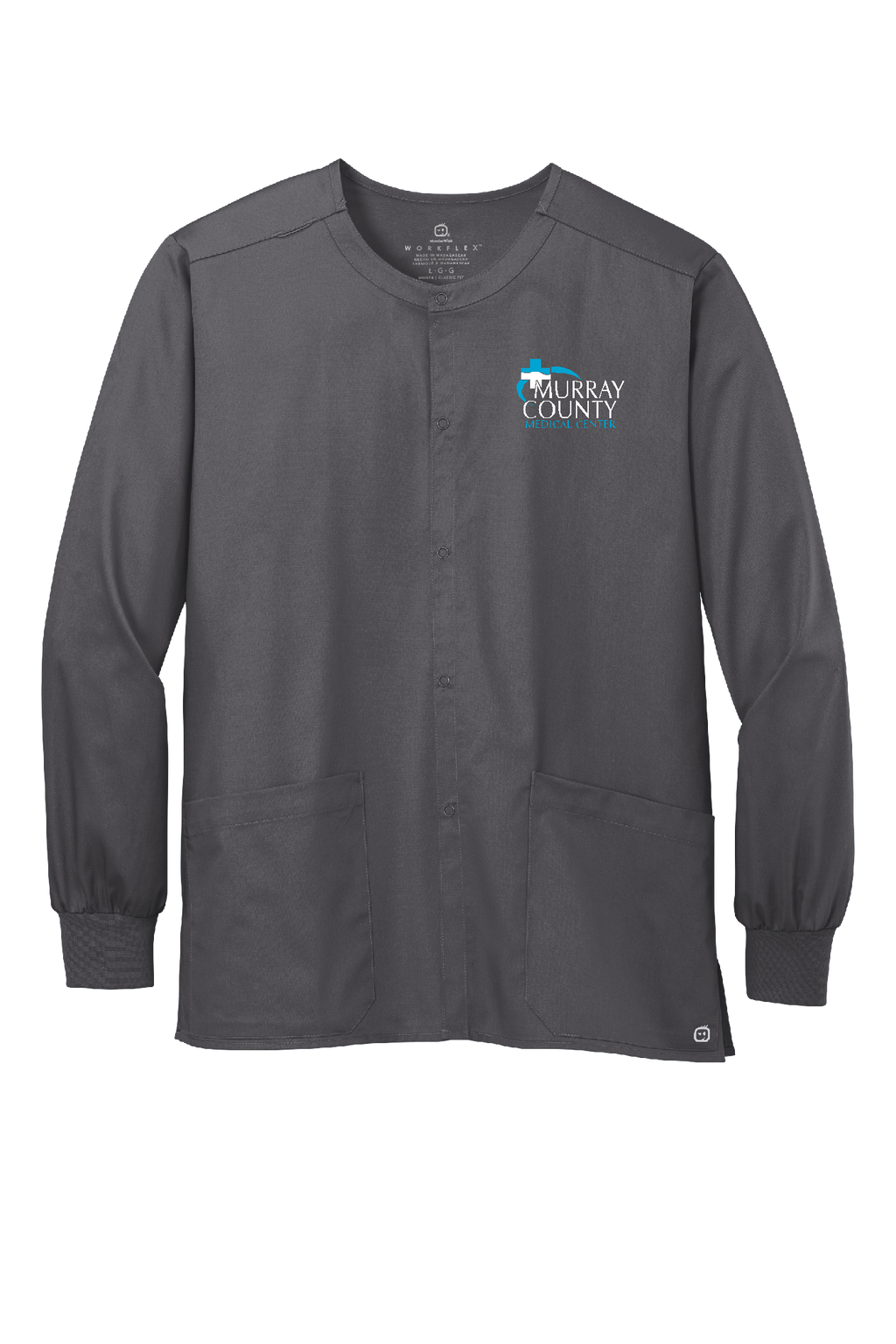 MCMC Apparel - Embroidered Wink® Unisex WorkFlex Snap-Front Scrub Jacket