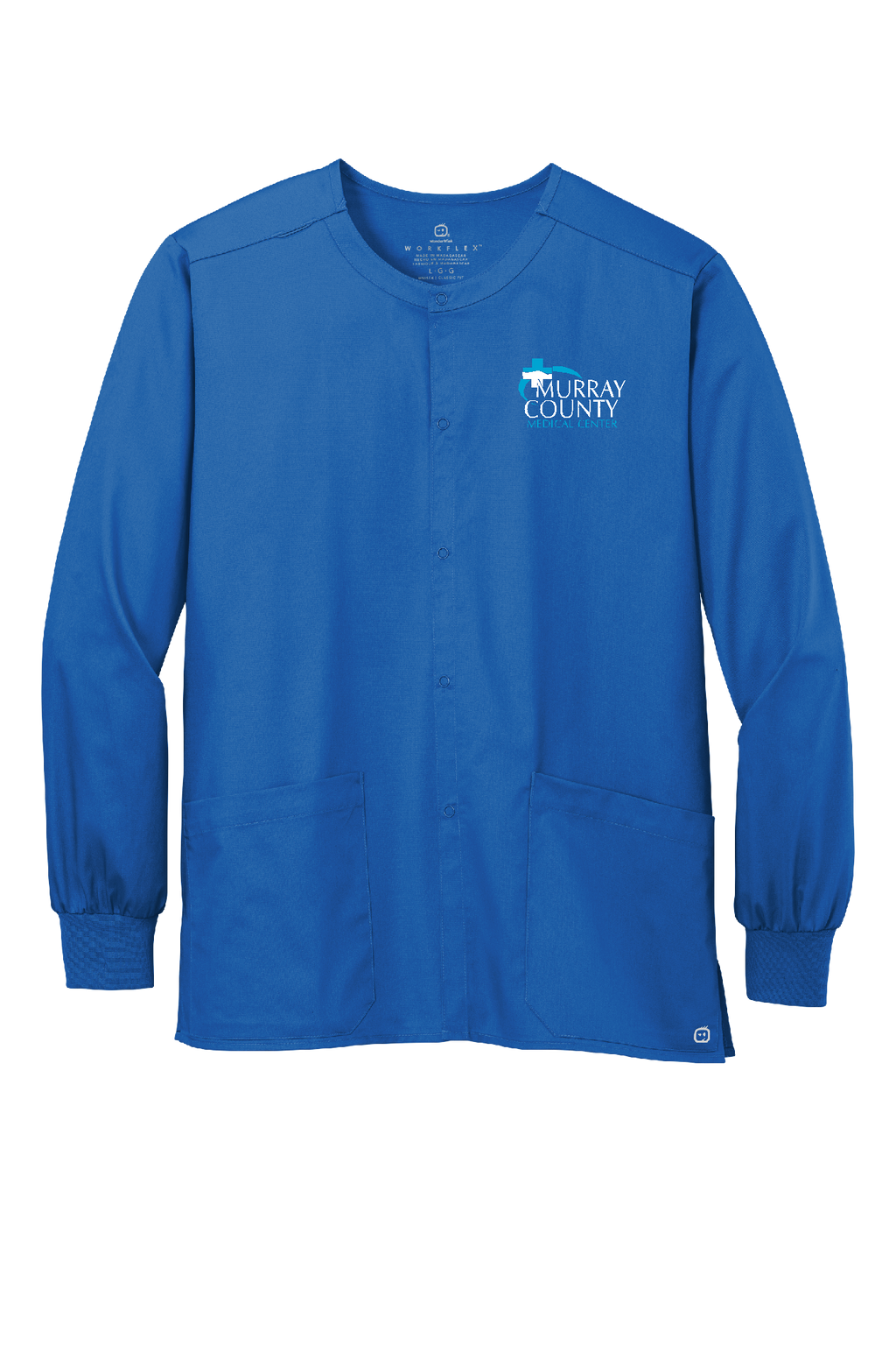 MCMC Apparel - Embroidered Wink® Unisex WorkFlex Snap-Front Scrub Jacket