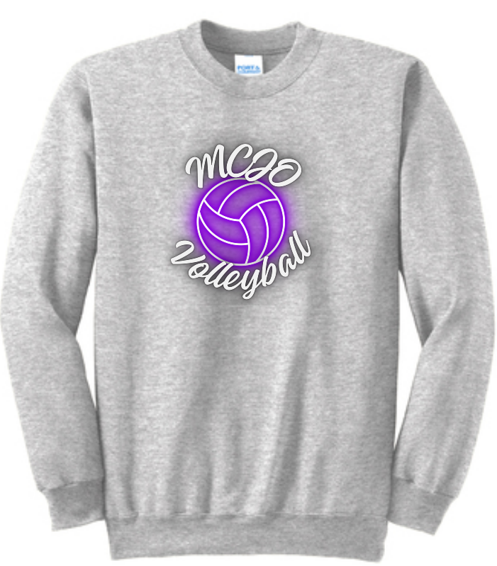 MCJO 2024 Volleyball Port & Company® Core Fleece Crewneck Sweatshirt