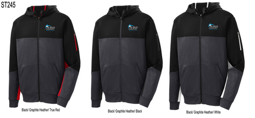 MCMC Apparel - Embroidered Sport-Tek Tech Fleece Colorblock Full-Zip Hooded Jacket