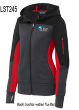 Load image into Gallery viewer, MCMC Apparel - Embroidered Sport-Tek Ladies Tech Fleece Colorblock Full-Zip Hooded Jacket