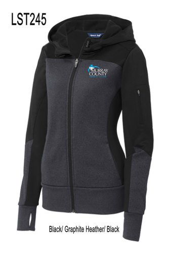 MCMC Apparel - Embroidered Sport-Tek Ladies Tech Fleece Colorblock Full-Zip Hooded Jacket