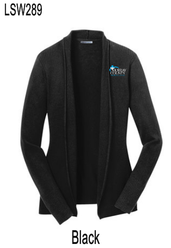 MCMC Apparel - Embroidered Port Authority Ladies Open Front Cardigan Sweater