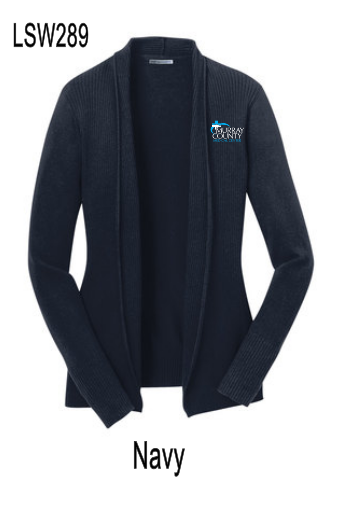 MCMC Apparel - Embroidered Port Authority Ladies Open Front Cardigan Sweater