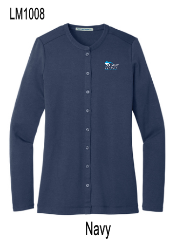 MCMC Apparel - Embroidered Port Authority Ladies Concept Stretch Button-Front Cardigan
