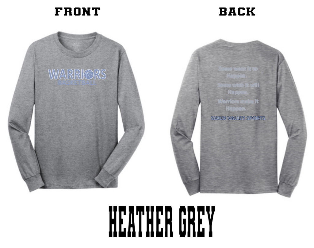 2024 SVS Warriors Basketball : Port & Company® Long Sleeve Core Cotton Tee