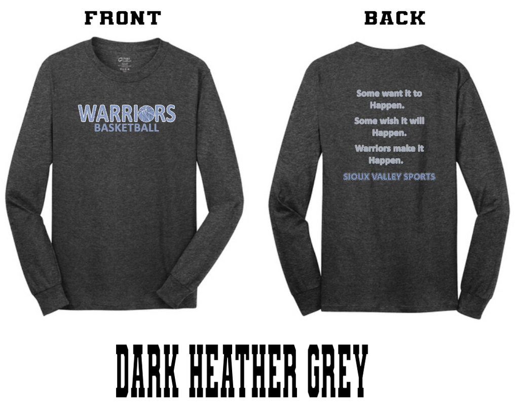 2024 SVS Warriors Basketball : Port & Company® Long Sleeve Core Cotton Tee