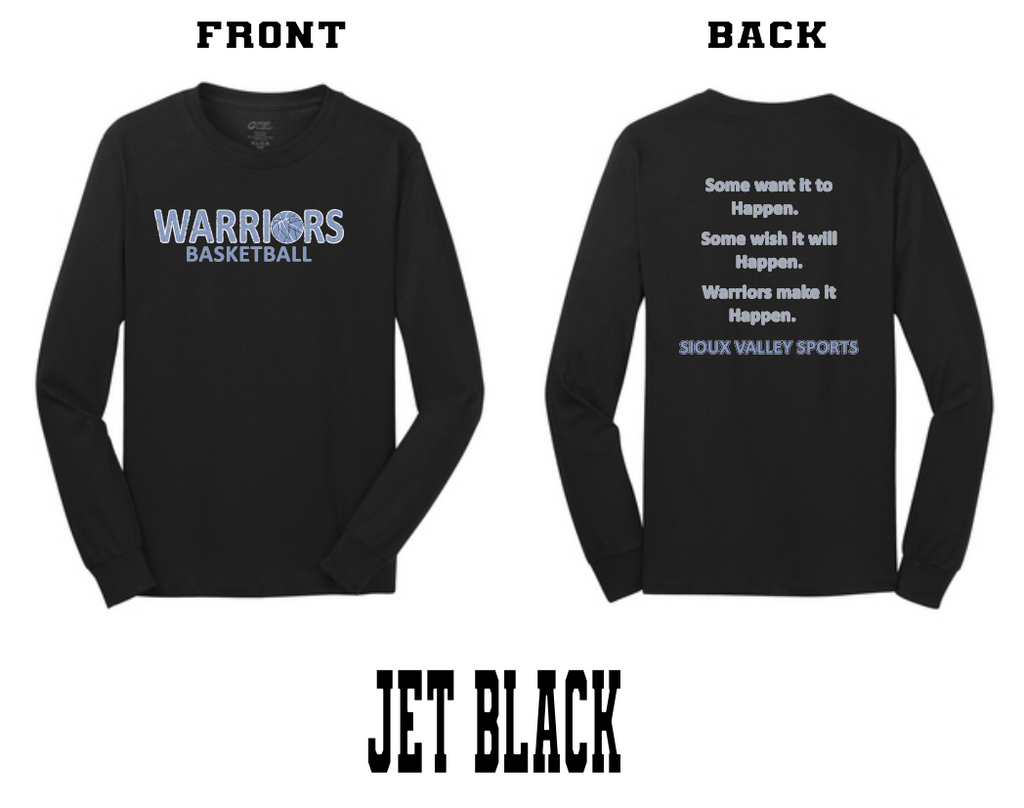 2024 SVS Warriors Basketball : Port & Company® Long Sleeve Core Cotton Tee