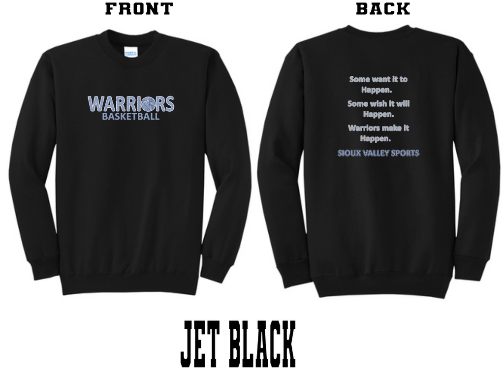 2024 SVS Warrior Baseball : Port & Company® Core Fleece Crewneck Sweatshirt