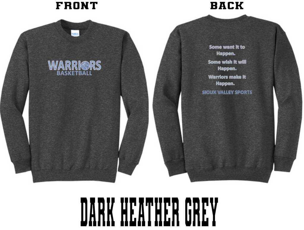 2024 SVS Warrior Baseball : Port & Company® Core Fleece Crewneck Sweatshirt
