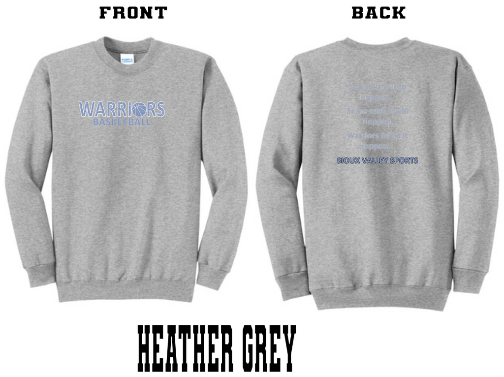 2024 SVS Warrior Baseball : Port & Company® Core Fleece Crewneck Sweatshirt