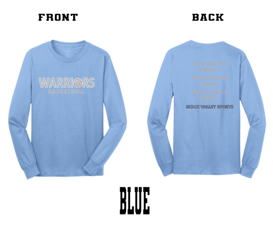 2024 SVS Warriors Basketball : Port & Company® Long Sleeve Core Cotton Tee