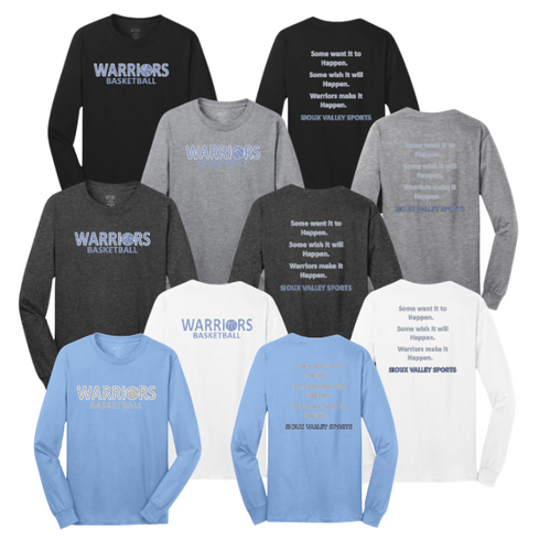 2024 SVS Warriors Basketball : Port & Company® Long Sleeve Core Cotton Tee